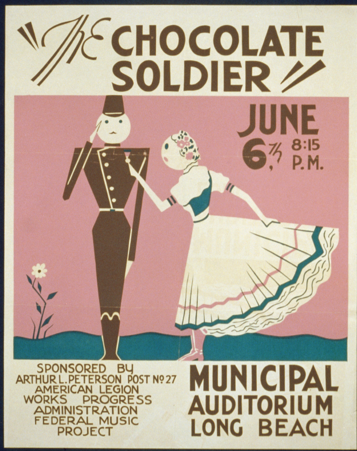 The chocolate soldier, 1936 — vintage poster