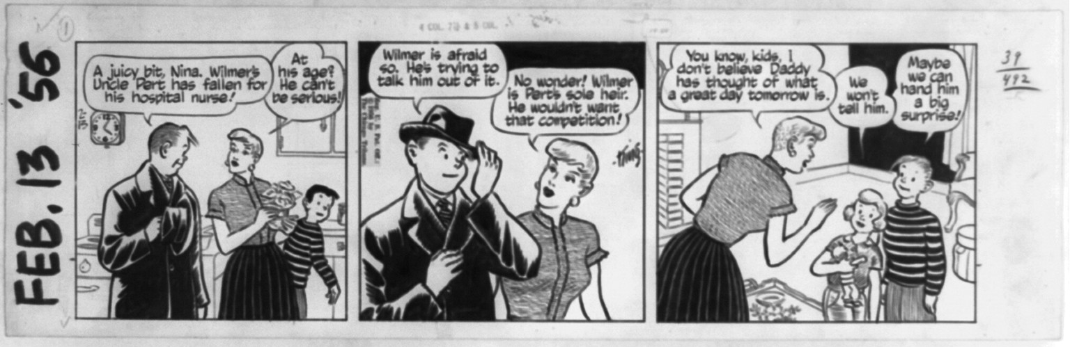 Vintage Americana Print - Gasoline Alley. A juicy bit, Nina — historic print