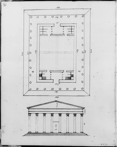 [Girard College, Philadelphia, Pa. Plan and elevation]