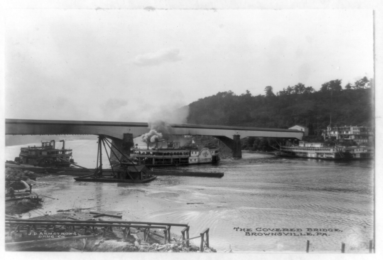 The Covered bridge, Brownsville, Pa., [between 1890 and 1930] — historic photograph