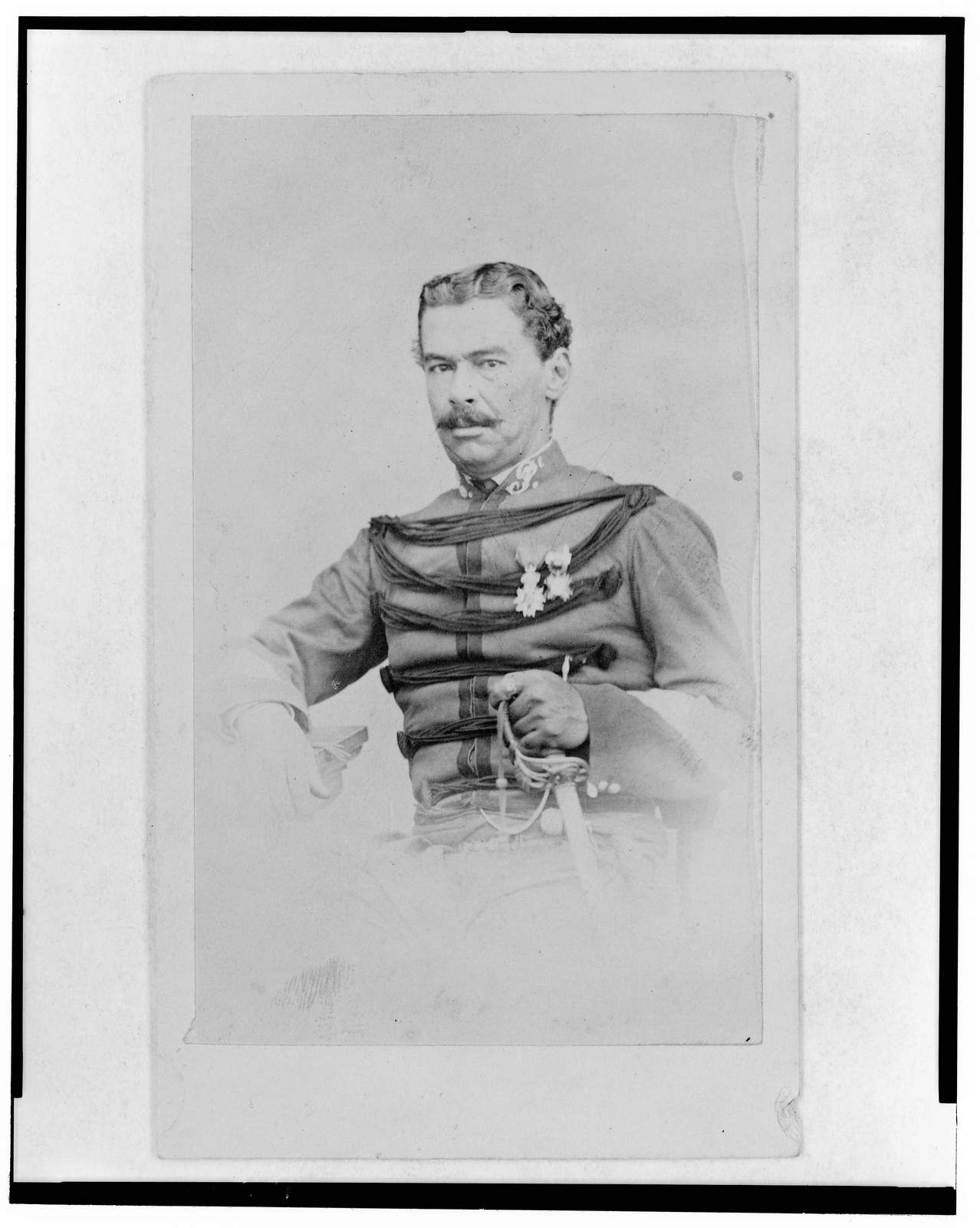 [Abraham de la Peña, half-length portrait, facing front], [between 1850 and 1880] — historic photograph