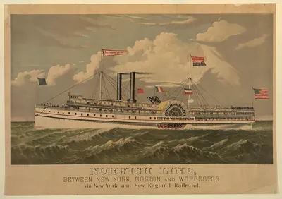 Norwich Line, between New York, Boston and Worcester, via New York and New England Railroad