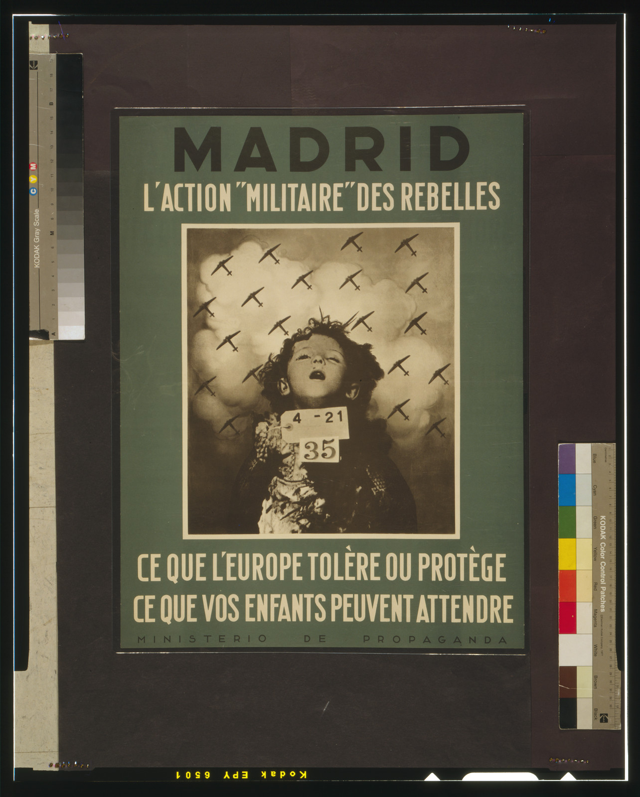 Madrid. L'action 'militaire' des rebelles, [Madrid] : Ministerio de Propaganda, [between 1936 and 1939] — vintage poster