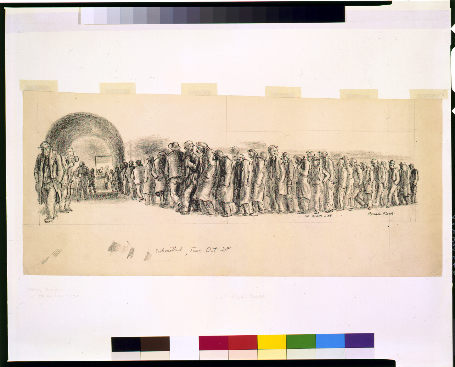 Bread line / Reginald Marsh. — historic drawing