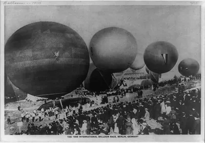The 1908 International Balloon Race, Berlin, Germany