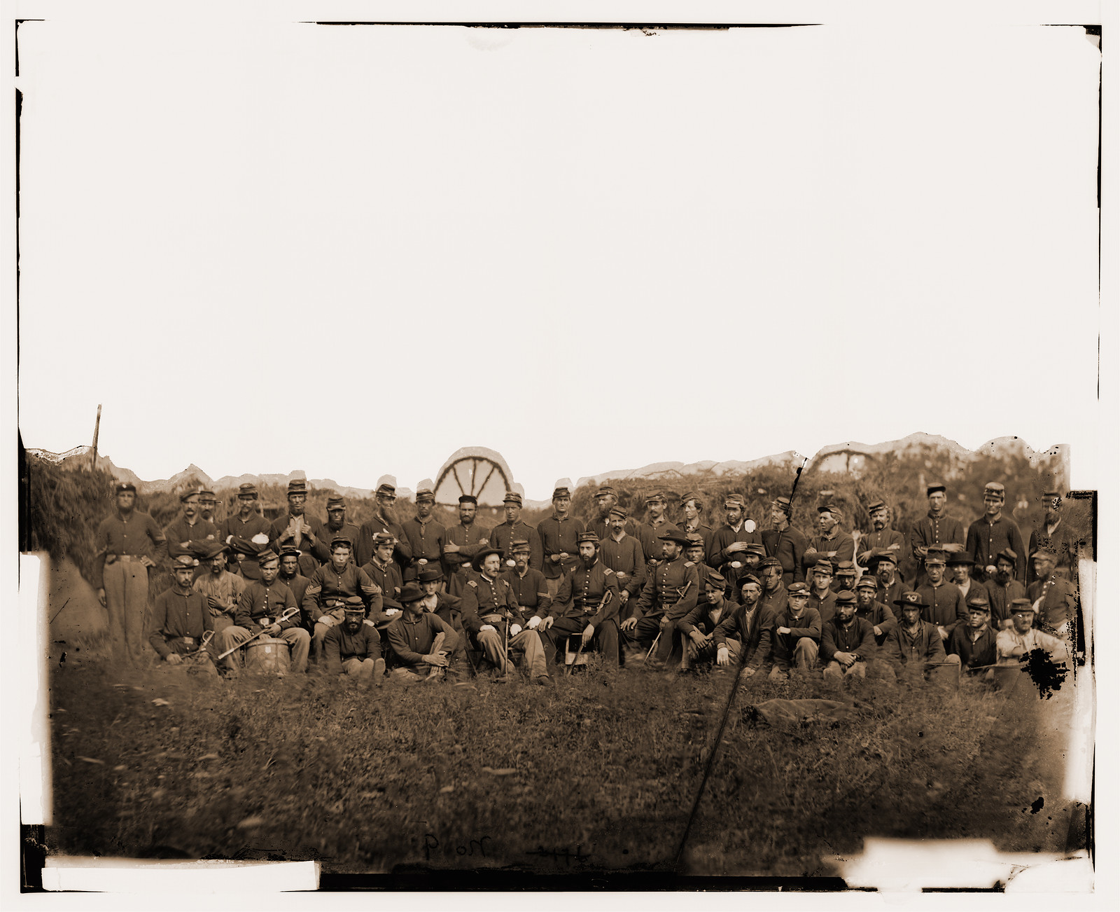 Bealton Virginia. Company K 93d New York Infantry. (Morgan Rifles), 1863 — historic photograph