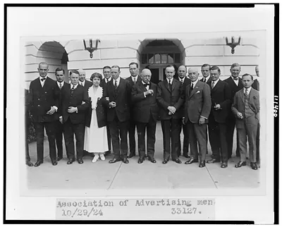 [President and Mrs. Coolidge with Association of Advertising Men]