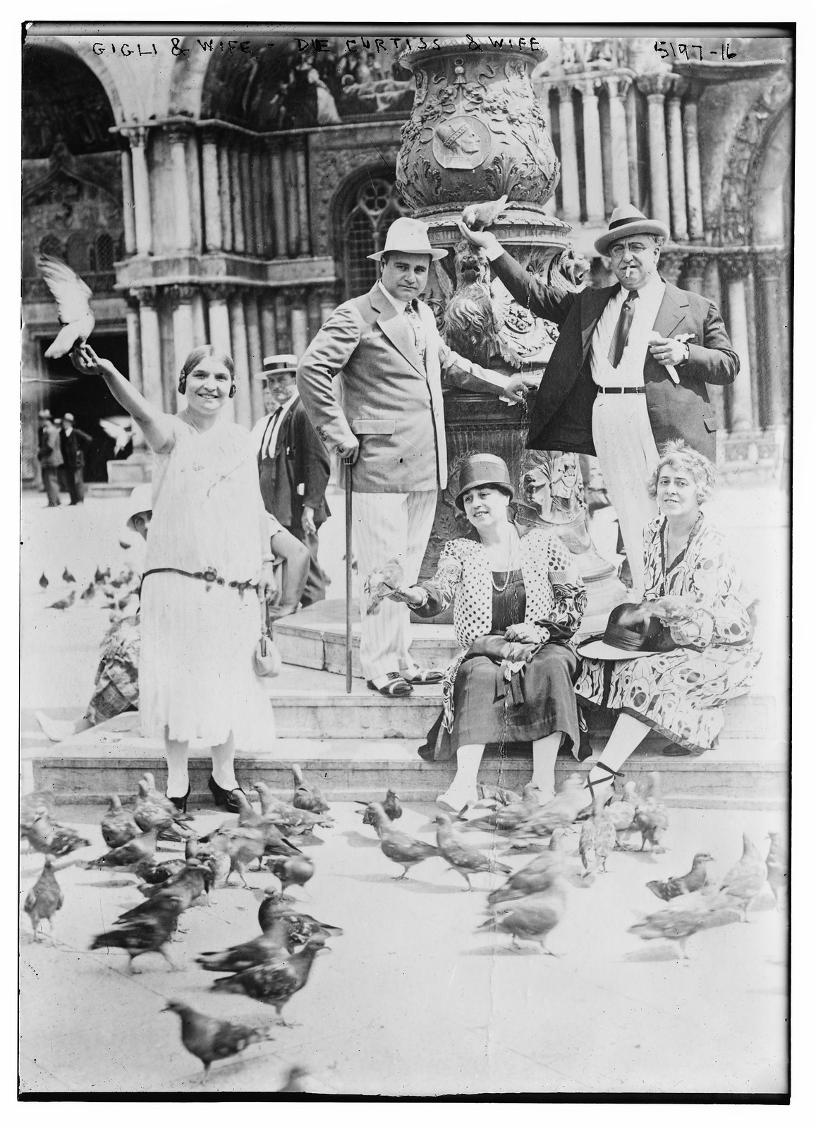 Gigli & wife -- D'E Curtiss & wife, n/a — historic photograph