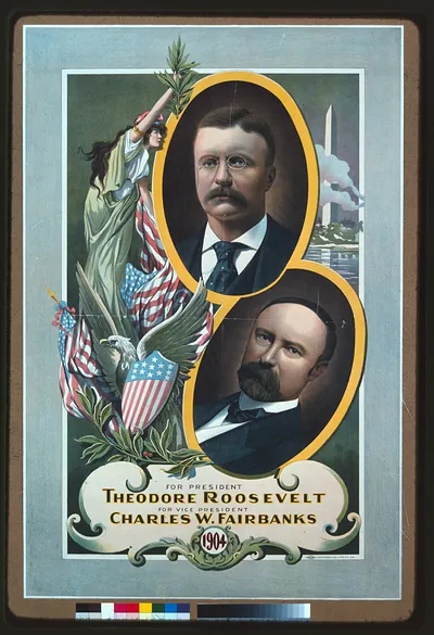 For President, Theodore Roosevelt, For Vice President, Charles W. Fairbanks