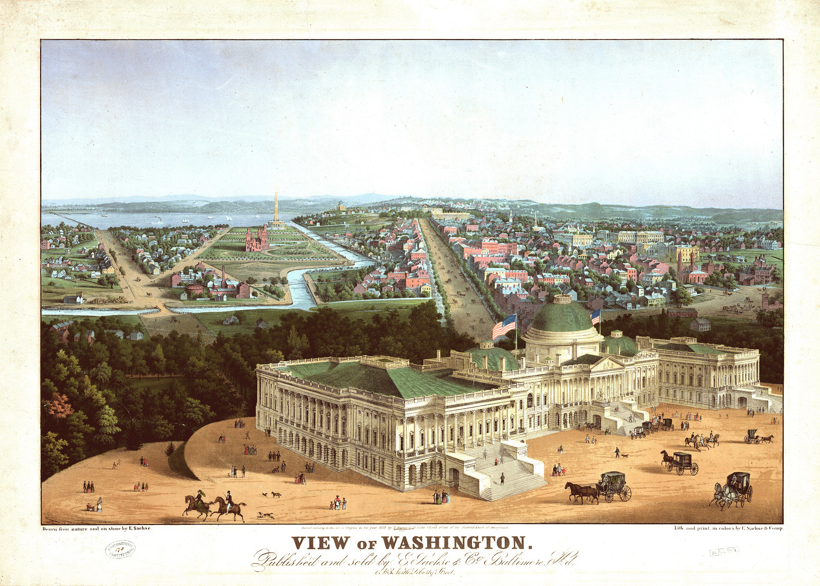 Washington, D.C., 1852, 1852 — antique map