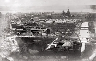 Early Photographic View of Washington, D.C. from the Capitol Looking West-Southwest [c. 1863]