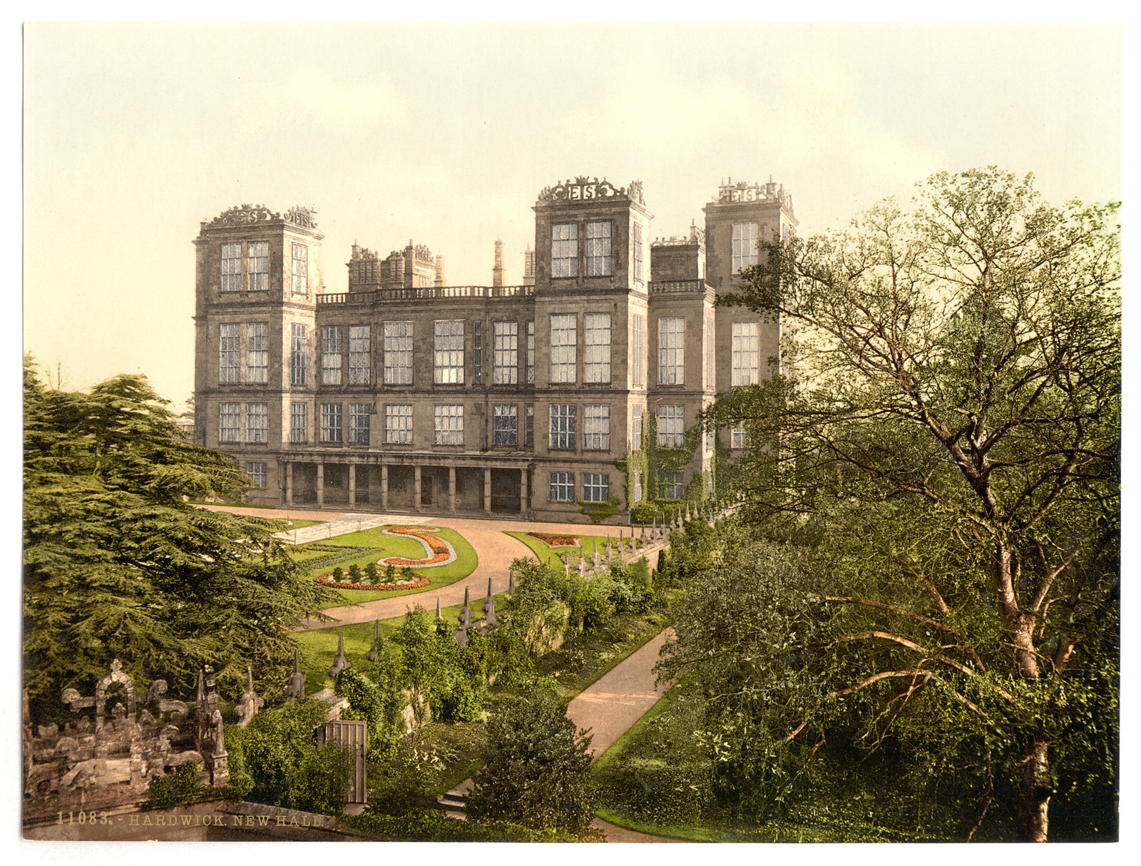 Hardwick New Hall Derbyshire England, [between ca. 1890 and ca. 1900]. — historic print