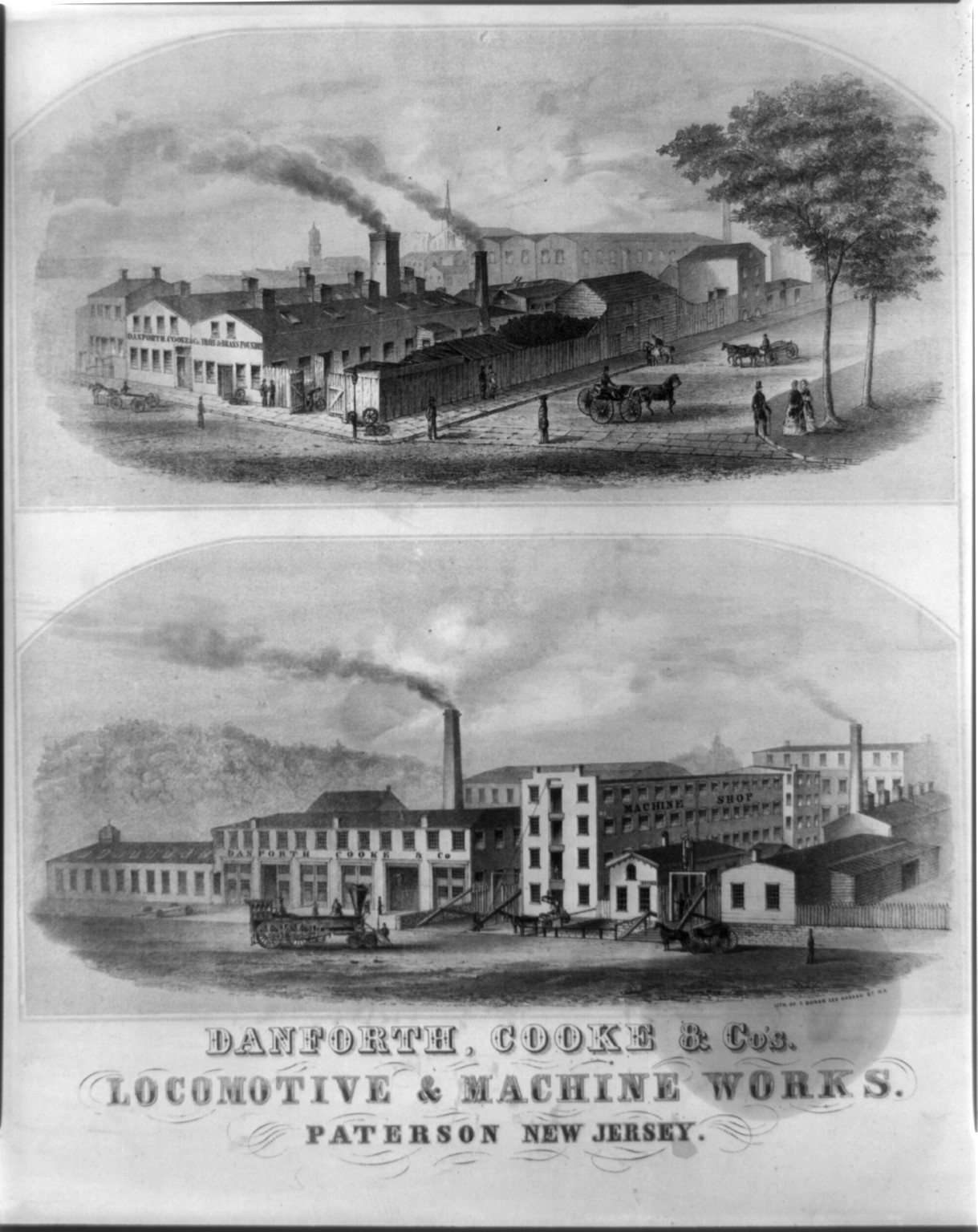 Danforth, Cooke & C.'s Locomotive & machine works. Paterson New Jersey, [no date recorded on shelflist card] — historic print