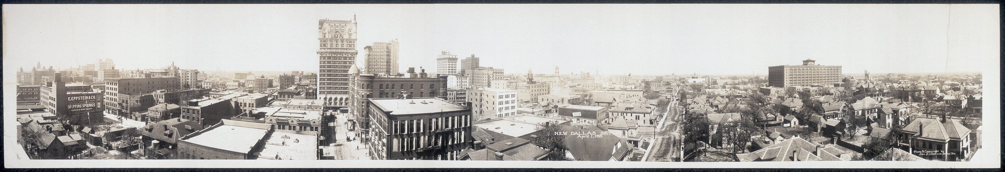 New Dallas skyline, April, Texas, 1913, 1913 — historic image