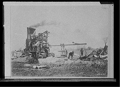 [Austin Mach. Corp. steamroller, probably in Michigan]