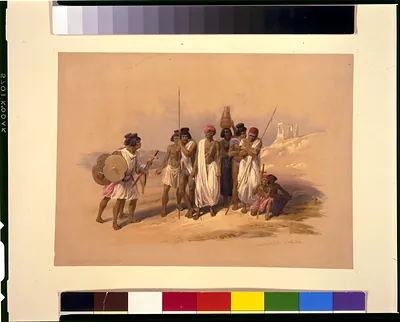 Group of Nubians--Wady Kardassy / David Roberts, R.A.