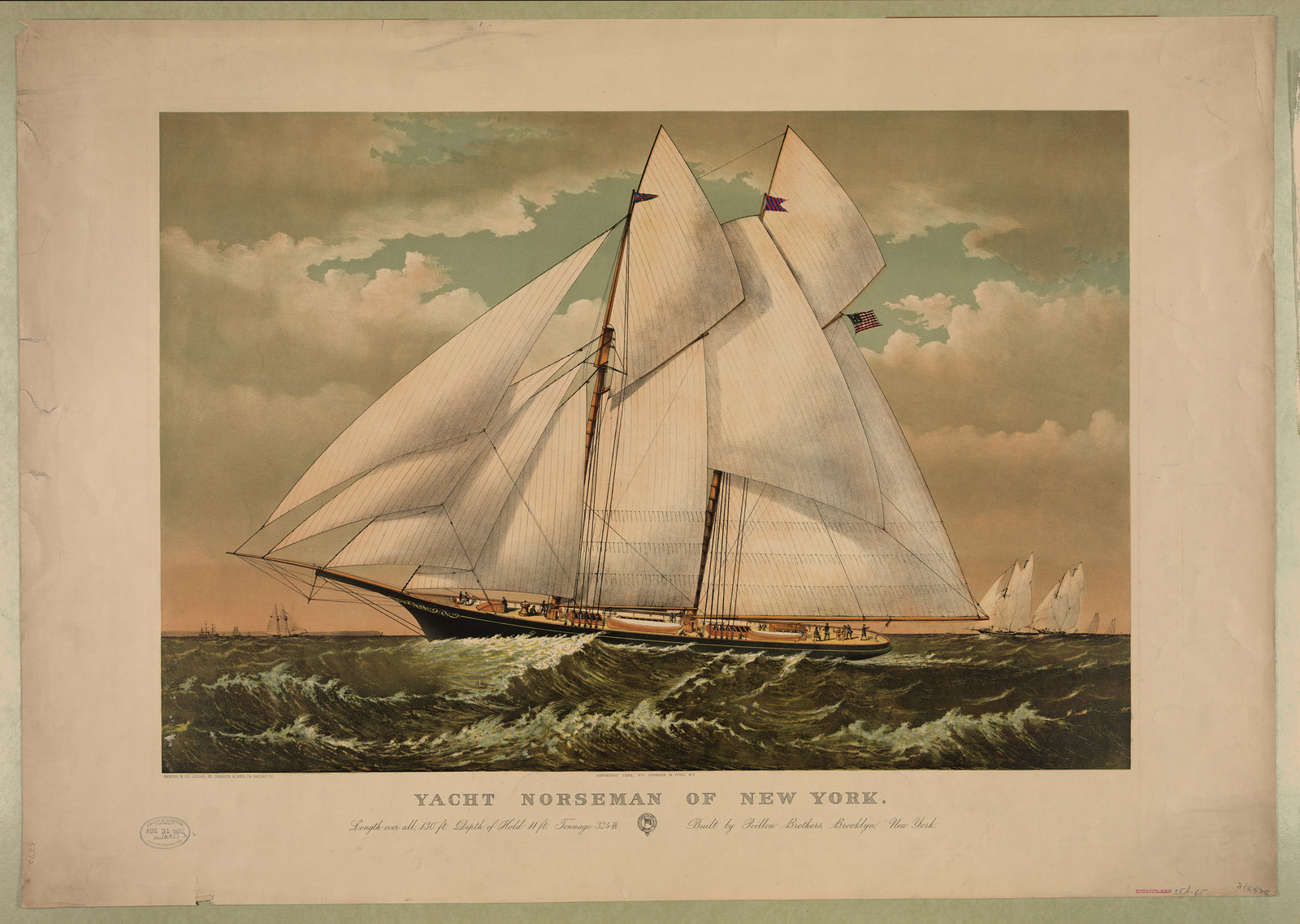 Yacht Norseman of New York, New York : Published by Currier & Ives, c1882. — historic image