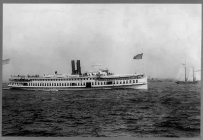 Central R.R. of New Jersey - Sandy Hook route steamer, Sandy Hook, N.J.