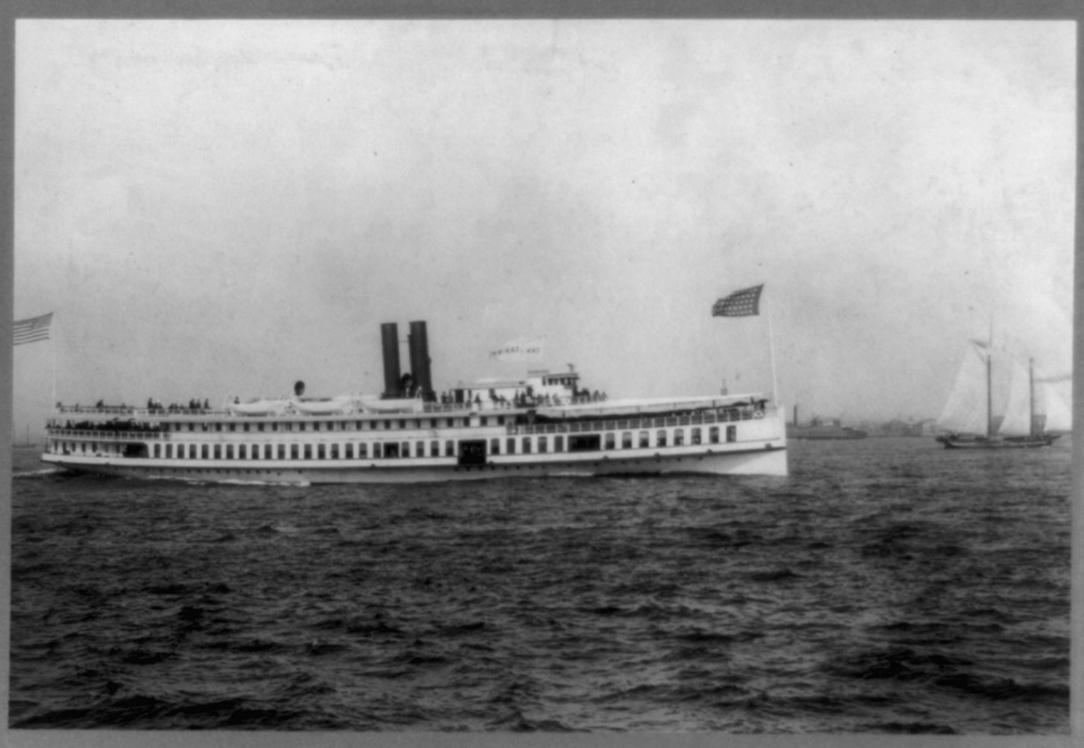 Central R.R. of New Jersey - Sandy Hook route steamer, Sandy Hook, N.J., [between 1890 and 1920] — historic photograph