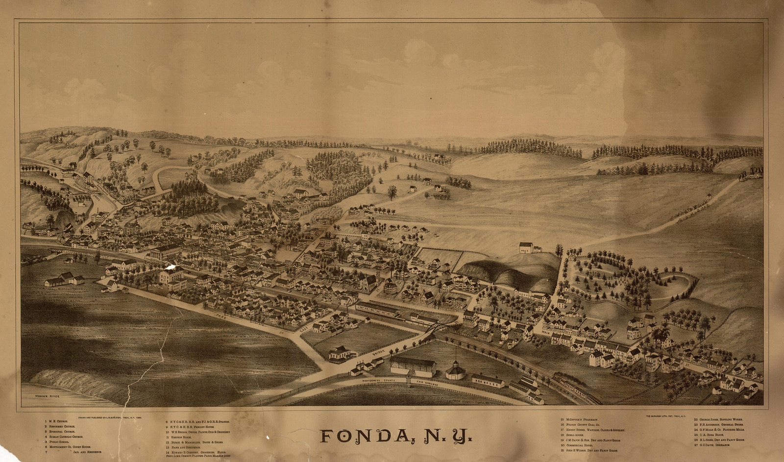 Fonda, New York, 1889, 1889 — antique map