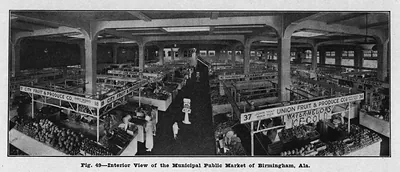 Interior View of the Municipal Public Market, Birmingham, Ala.