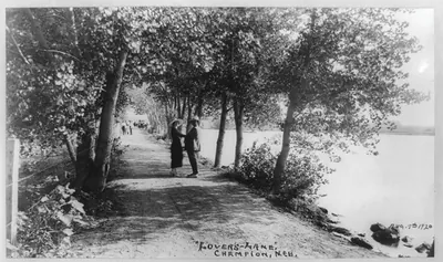 Lovers Lane, Champion, Nebraska, photograph, tree-lined road