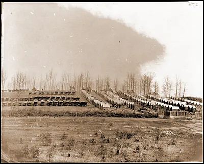 Rappahannock Station Va. General view of 50th New York Engineers winter encampment