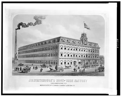 J.O. Whitehouse's boot and shoe factory, Poughkeepsie, N.Y. / The Major & Knapp Engr. Mf'g & Lith. Co., N.Y.