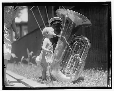 [Child with tuba]