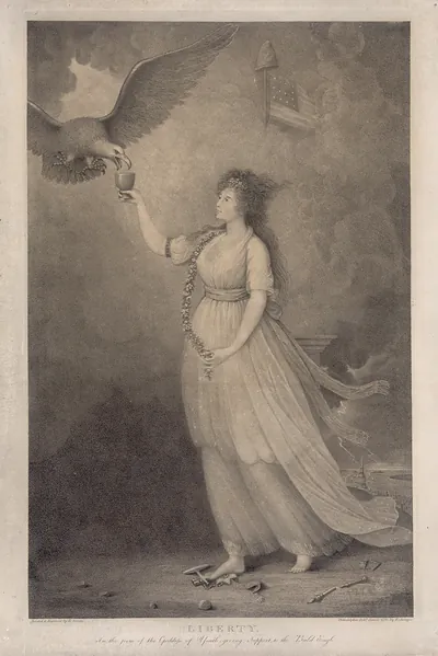 Liberty as the Goddess of Youth Supporting the Bald Eagle