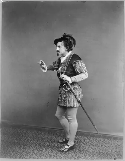 [Edwin Booth as Iago in Othello, let us be conjunct"]"