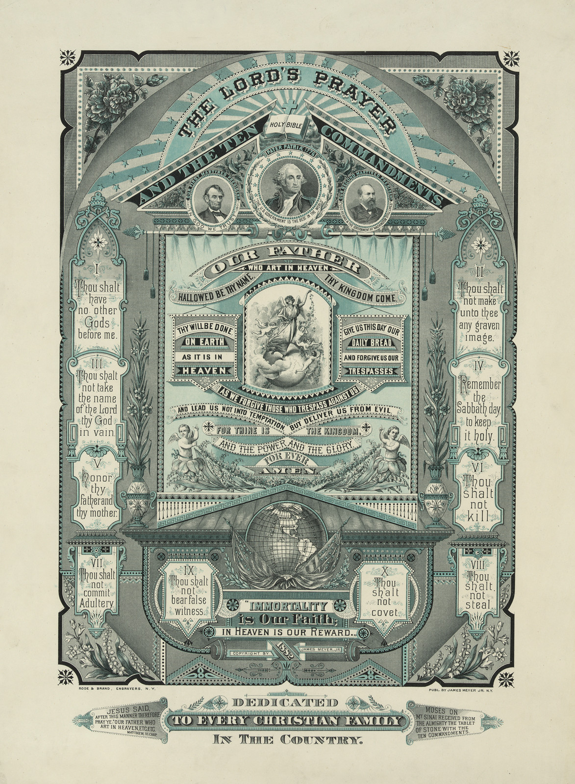 The Lord's Prayer and the Ten Commandments — historic image