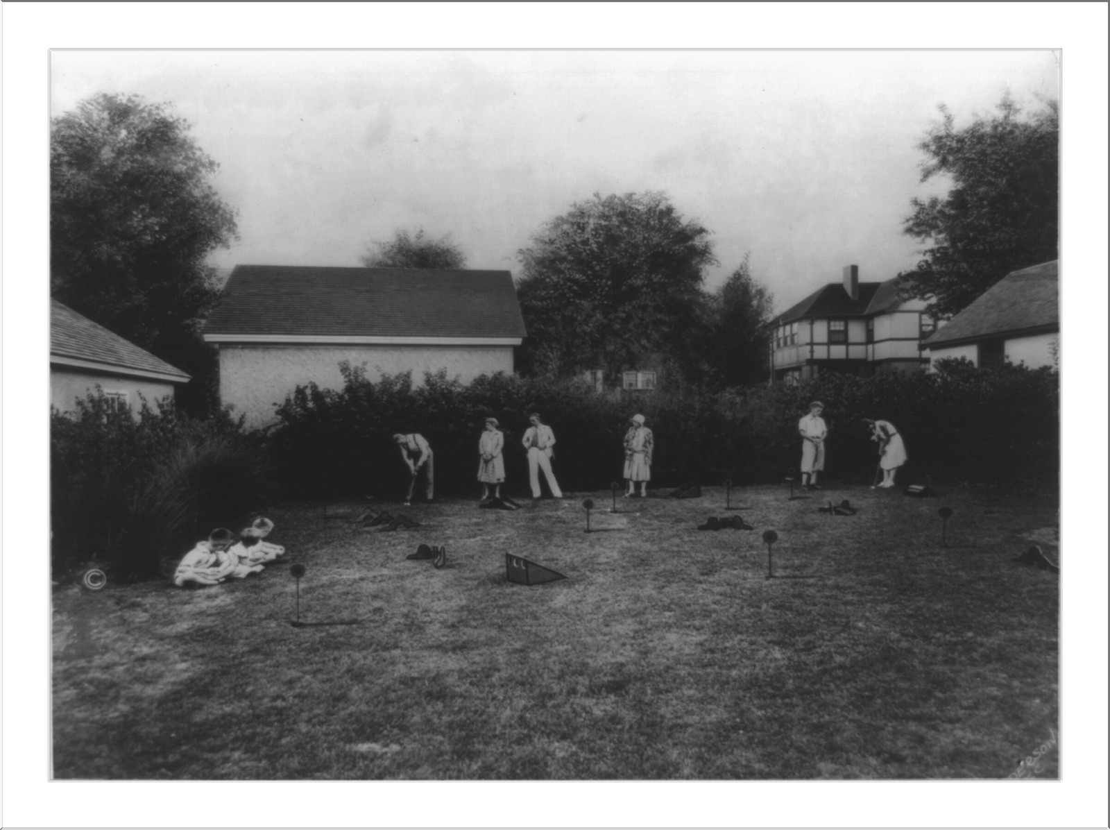 Happy hazard golf set at residence of George W. Humphrey, c1930 Sept. 6. — historic photograph