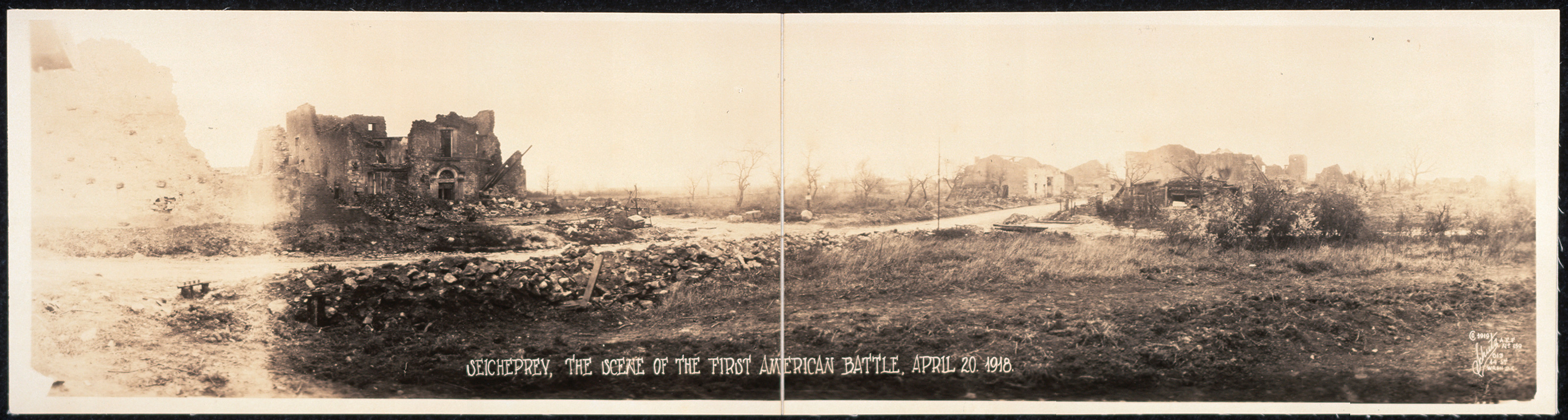 Seicheprey, first American battle, April 20, France, 1918, 1918 — historic image