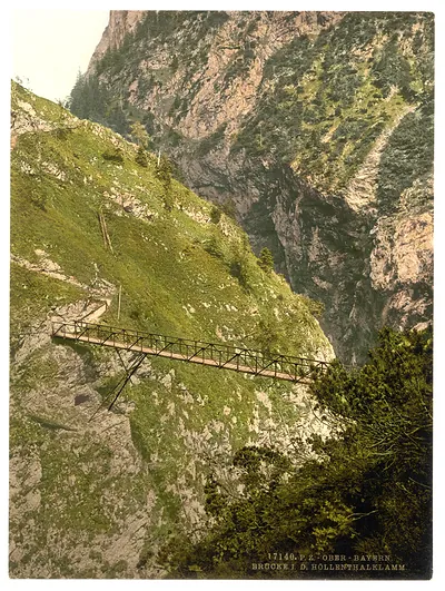 A bridge Hollenthalklamm Upper Bavaria Germany