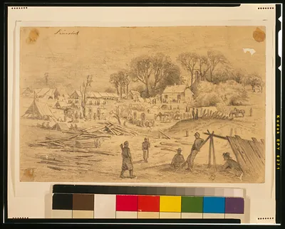 [Field hospital of the 5th Corps (Genl. Warren) at Spotsylvania Court House, Va.] / EF.
