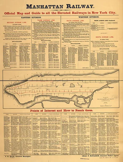 New York City Elevated Railroads, New York, 1891