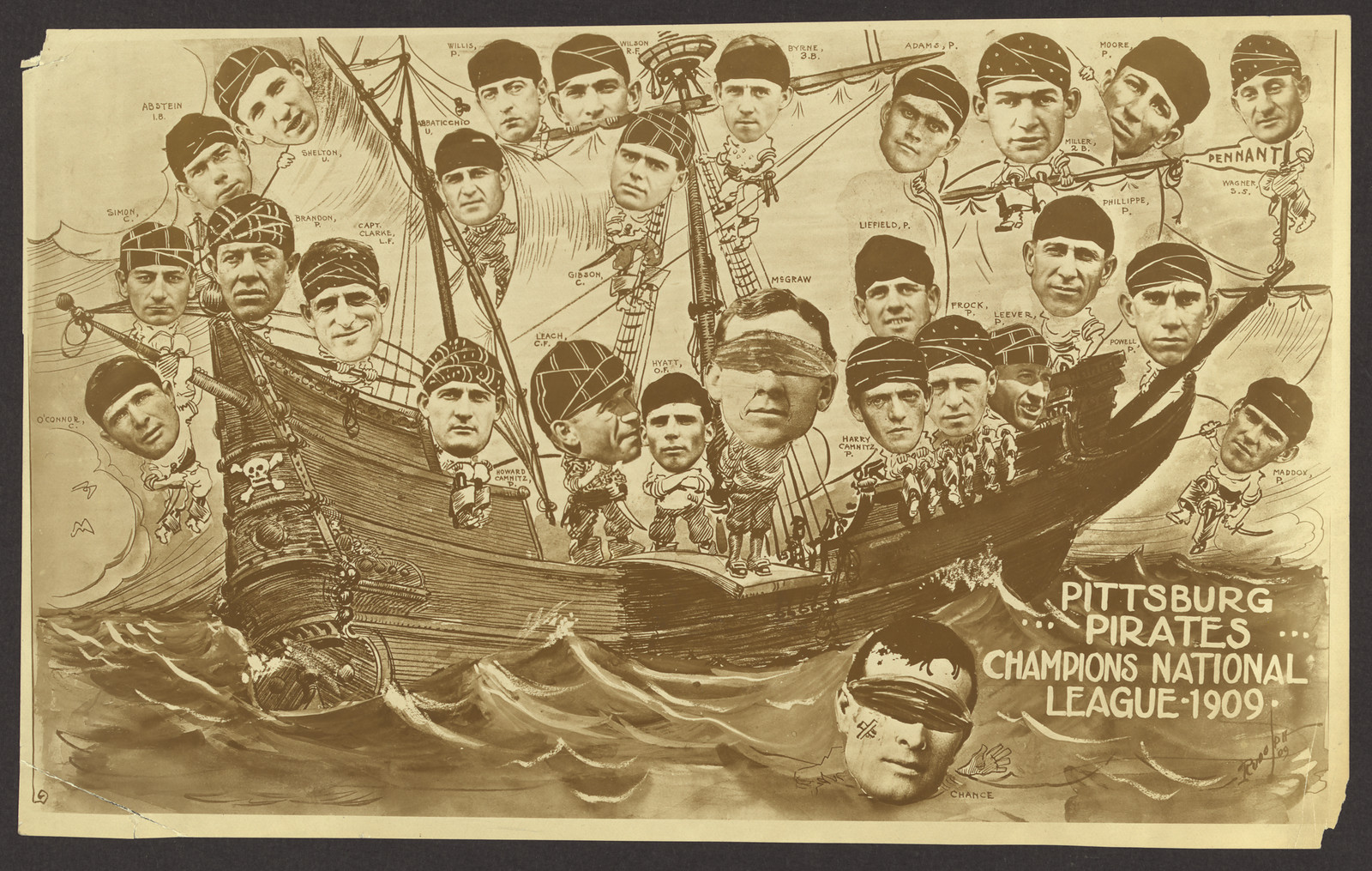 Pittsburg Pirates, champions National League, 1909 / Rudolph '09., c1909 Oct. 8. — historic photograph