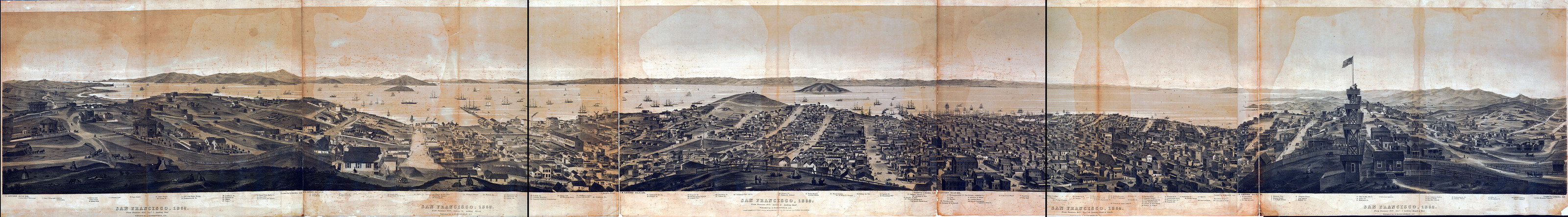 San Francisco, California, 1862, 1862 — antique map