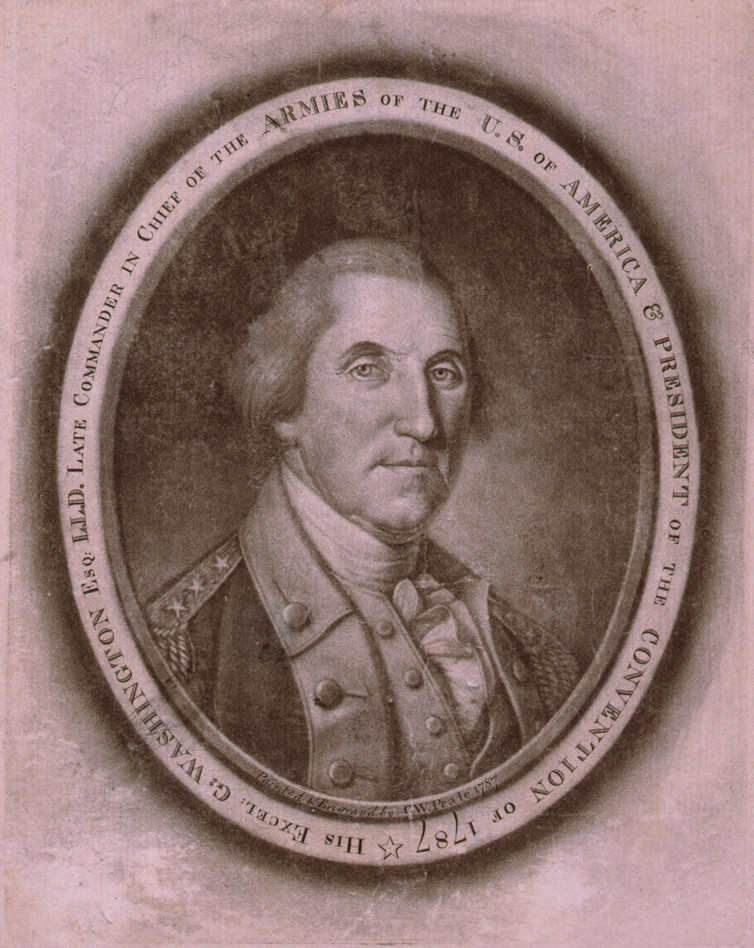 His Excellency, G. Washington Esq, L.L.D. Late Commander In Chief Of The Armies Of The U.S. Of America & President Of The Convention Of 1787, c. 1787 — historic print