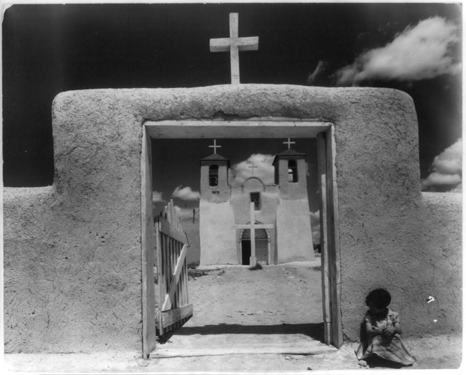 New Mexico: Los Ranchos de Taos Church, c1939 Oct 30. — historic photograph