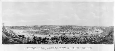 Pittsburgh, Allegheny & Birmingham / drawn from nature, lithographed & published by Otto Krebs, Pittsburgh, Pa.