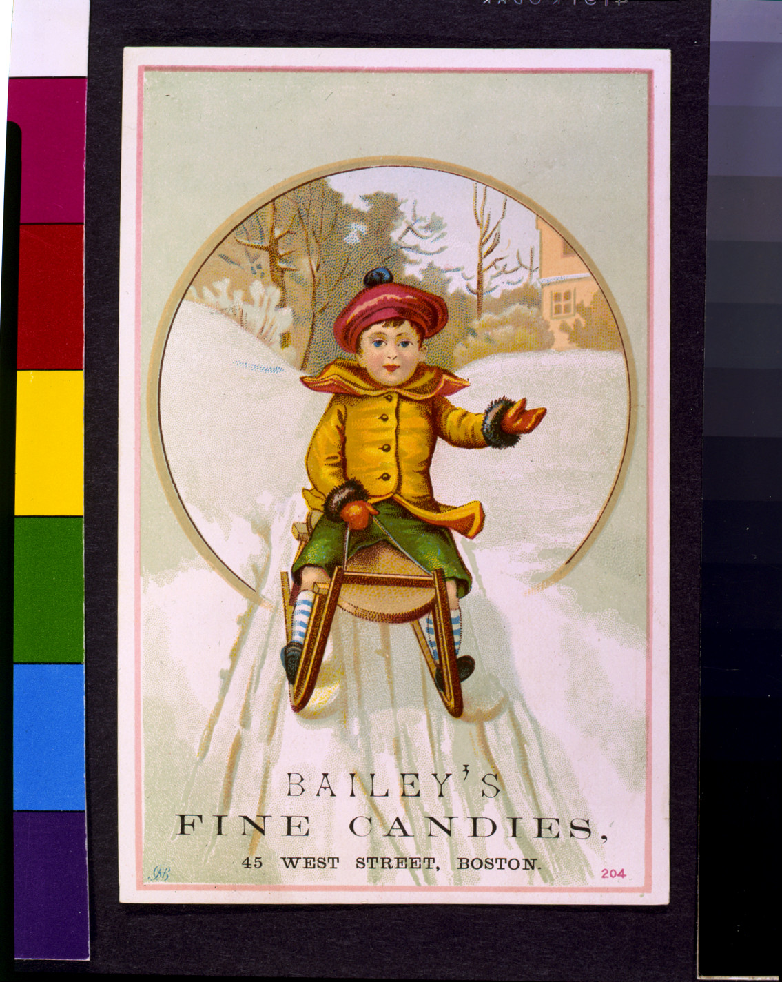 Bailey's fine candies, 45 West Street, Boston, [between 1875 and 1900] — antique lithograph