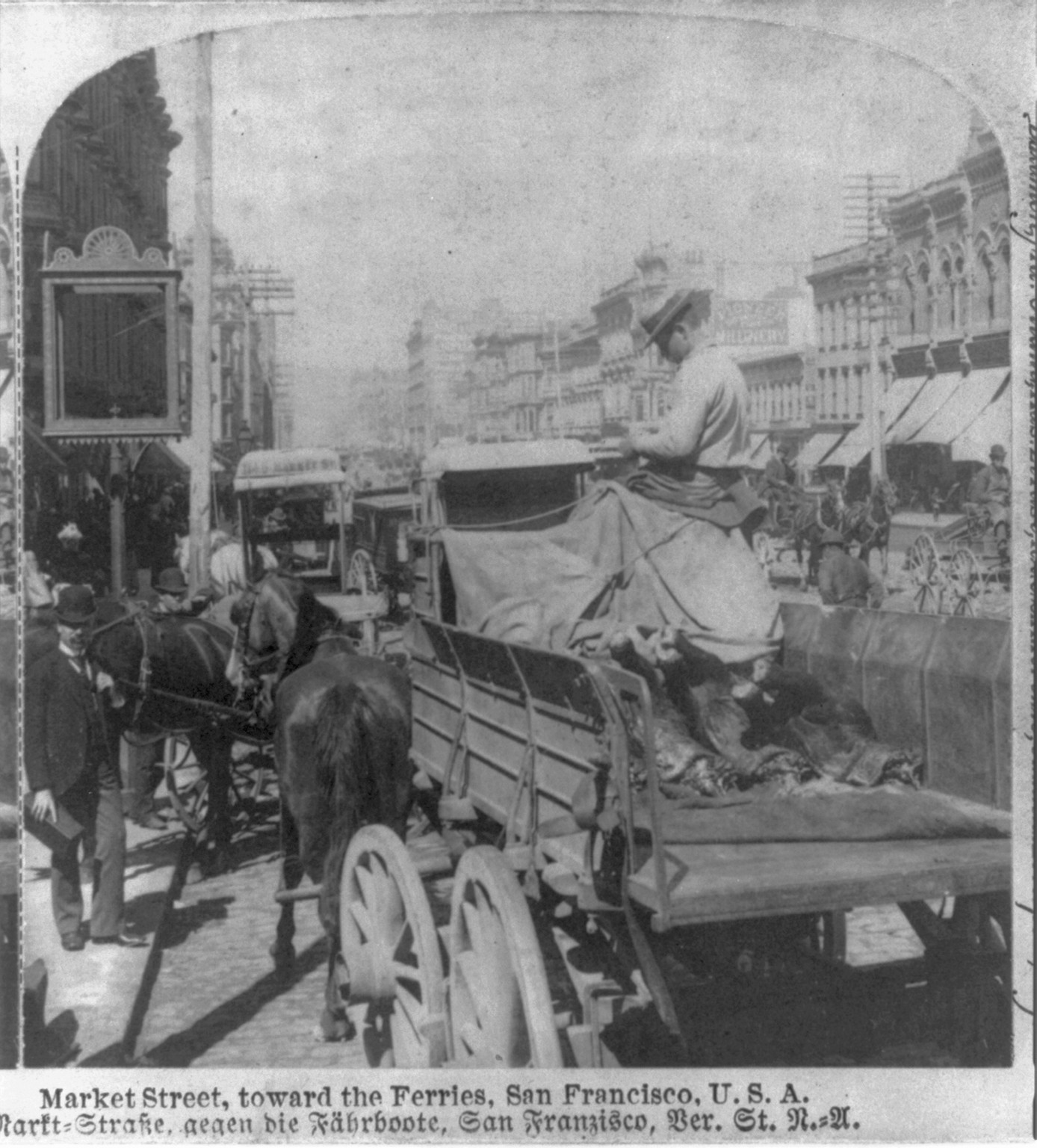 Market Street, toward the ferries, San Francisco, c1892. — historic photograph