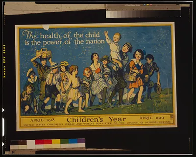 The health of the child is the power of the nation Childrens year April 1918 - April 1919 / F. Luis Mora.