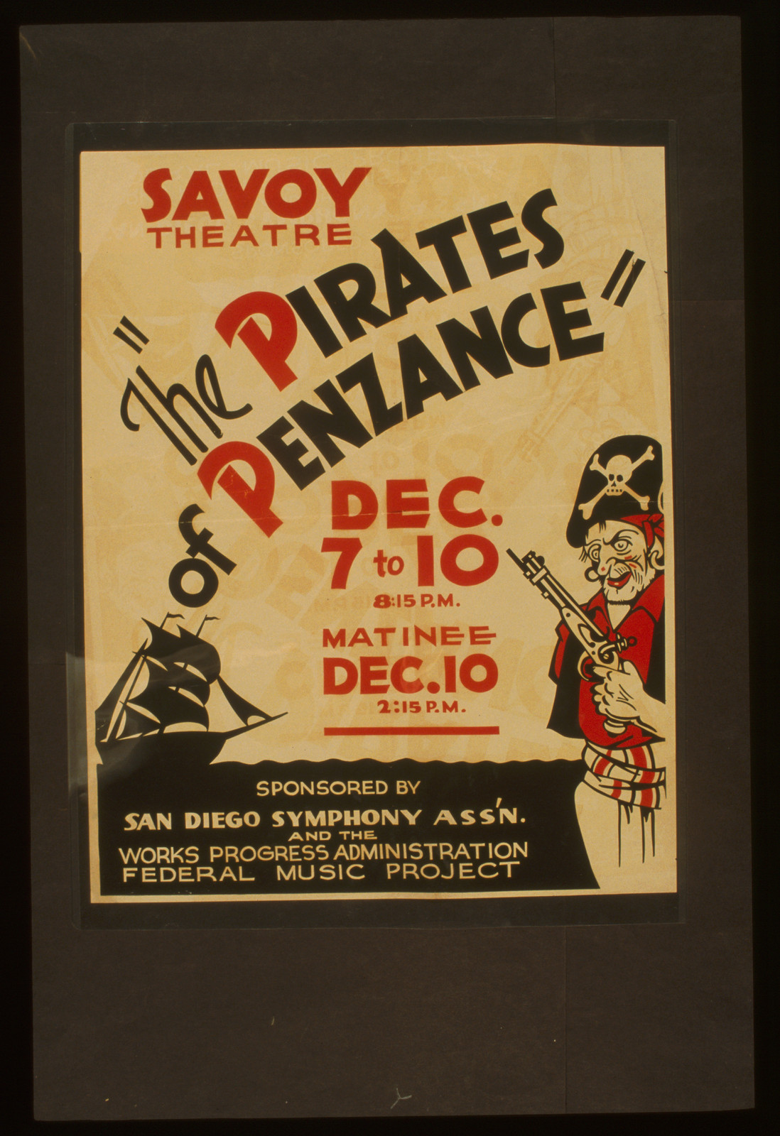 The Pirates of Penzance, 1936 — vintage poster