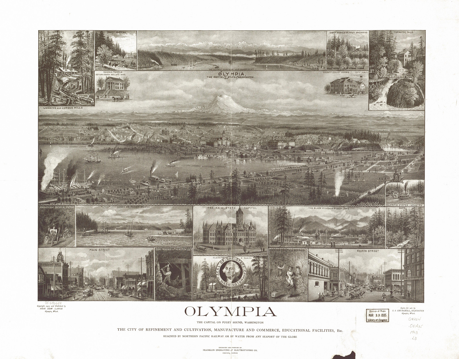 Olympia, Washington, 1903, 1903 — antique map