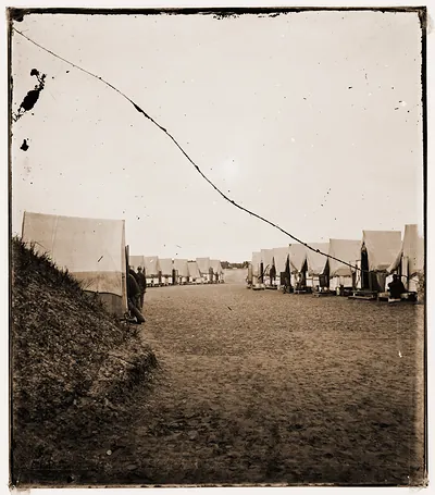 Federal camp on beach