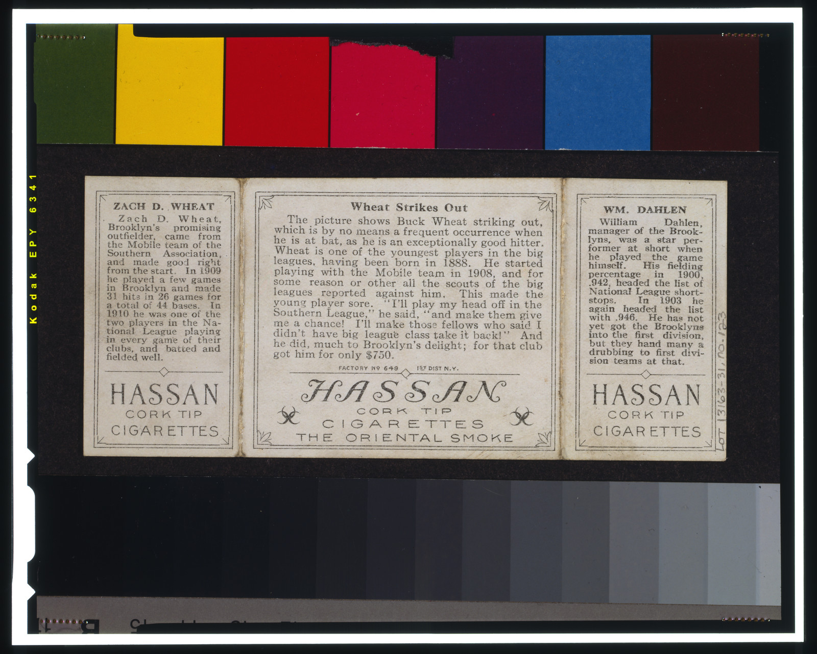 Hassan Triple Folders (T202), 1912 — historic print