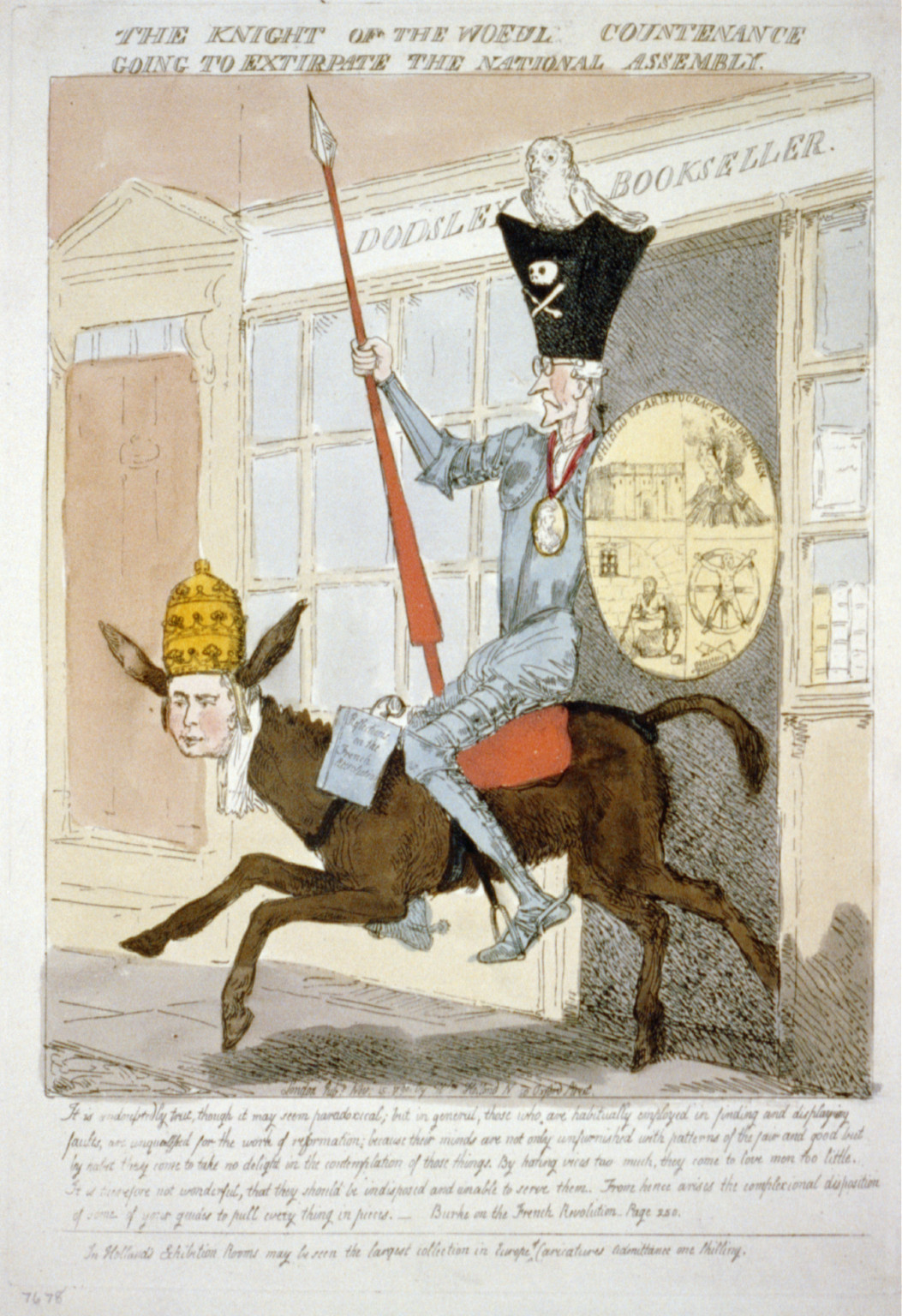The knight of the woeful countenance going to extirpate the National Assembly, London : Pubd. by Wm. Holland N. 50 Oxford Street, 1790 Nov. 15. — historic drawing